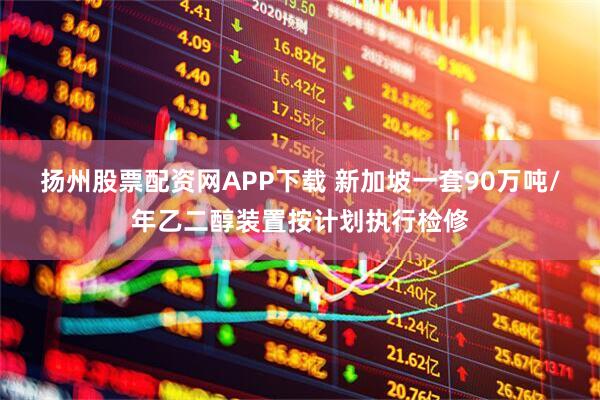 扬州股票配资网APP下载 新加坡一套90万吨/年乙二醇装置按计划执行检修